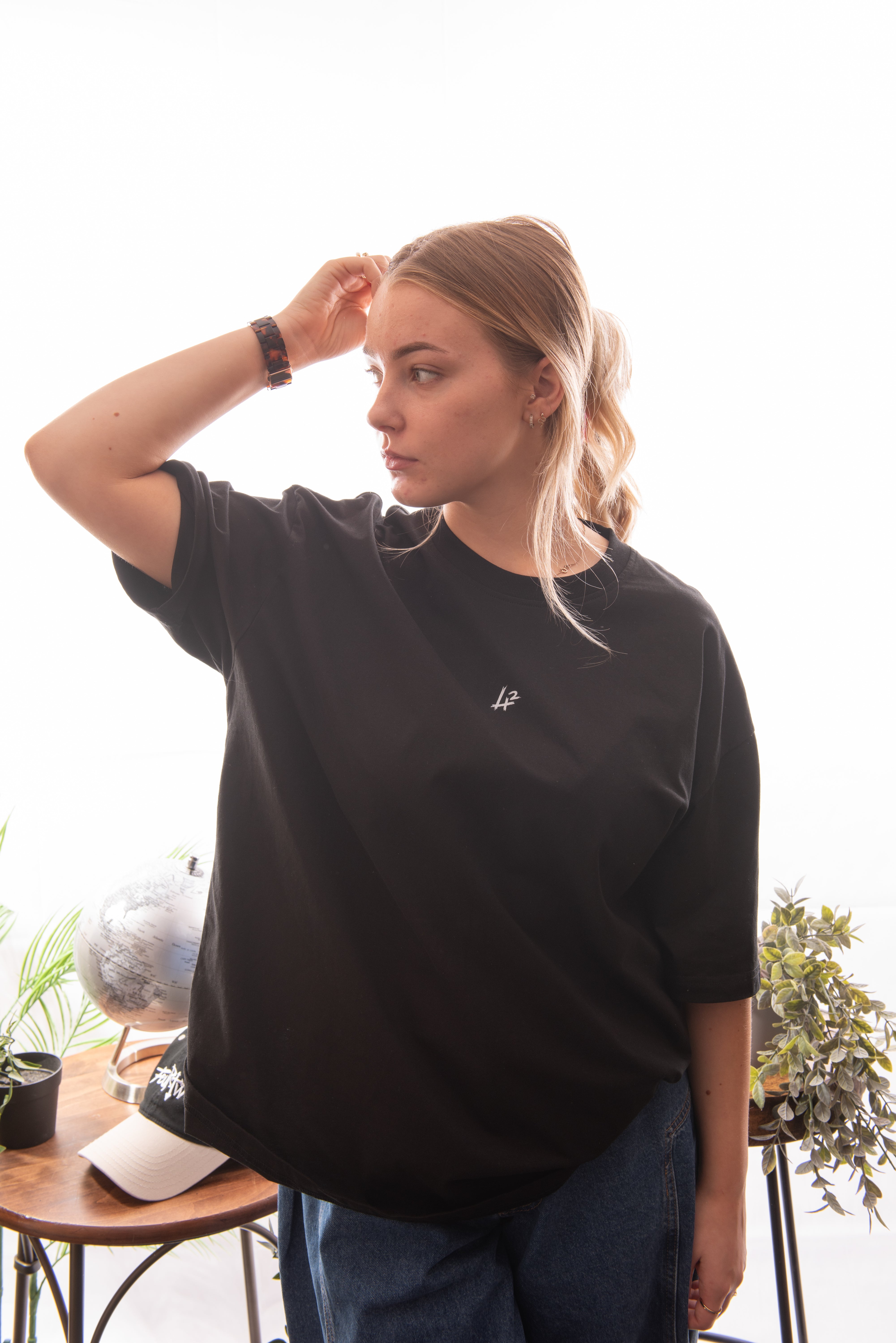 Oversize Deep Drop Shoulder Tee - Ozone