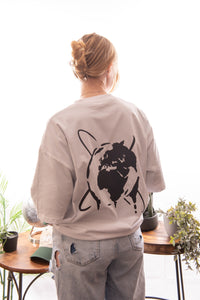 Oversize Deep Drop Shoulder Tee - Ozone